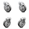 Service Caster 5 Inch Thermoplastic Rubber Wheel Swivel Bolt Hole Caster Set with 2 Brake SCC SCC-BH20S514-TPRB-2-TLB-2 - alternate 1